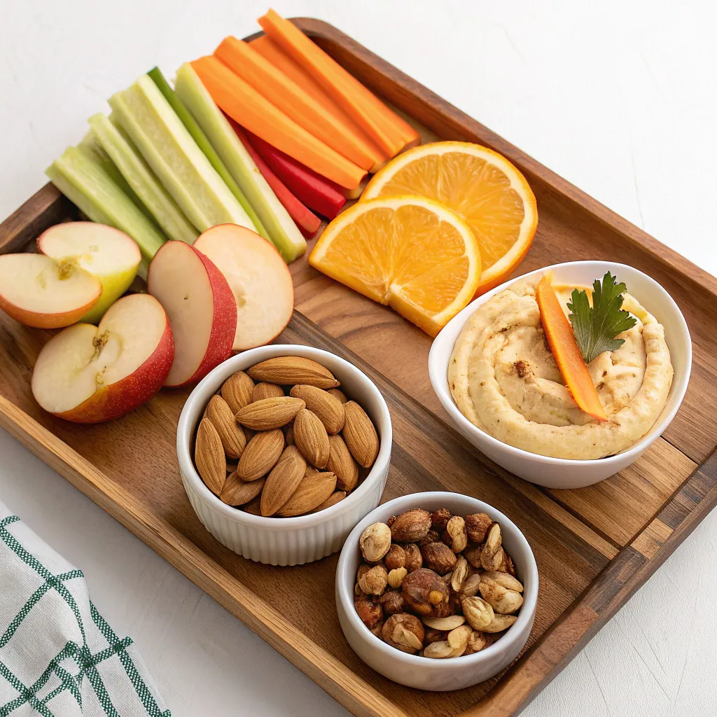 Assortment of healthy snacks